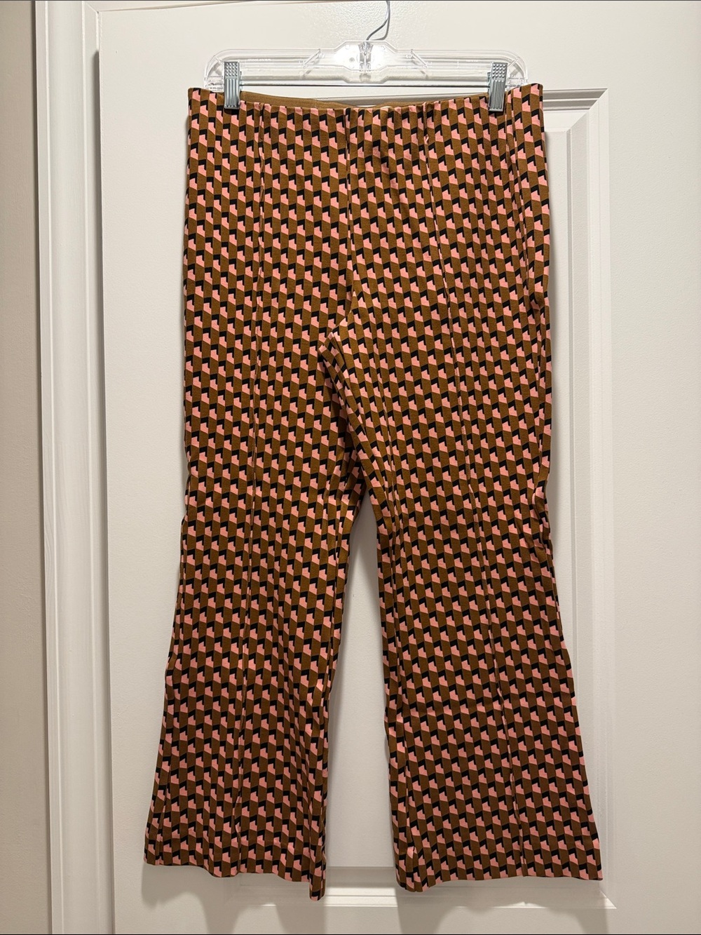 MAEVE Print Kick Flare Crop Pant